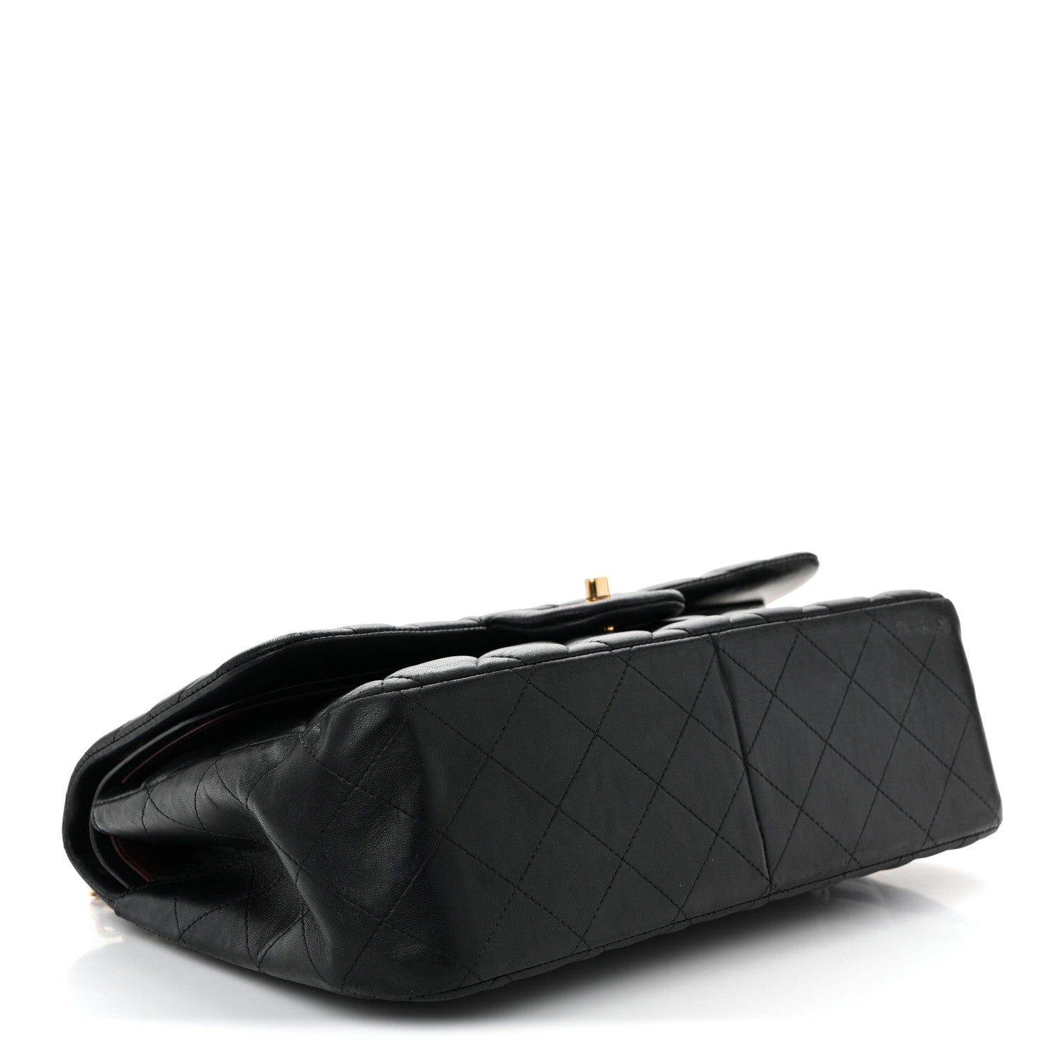 Chanel Lambskin Quilted Jumbo Double Flap Black