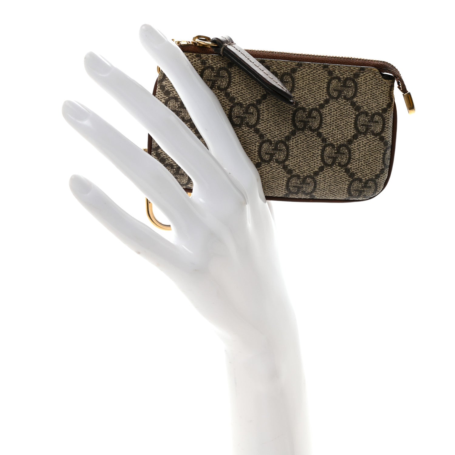 Gucci GG Supreme Monogram Key Case Brown