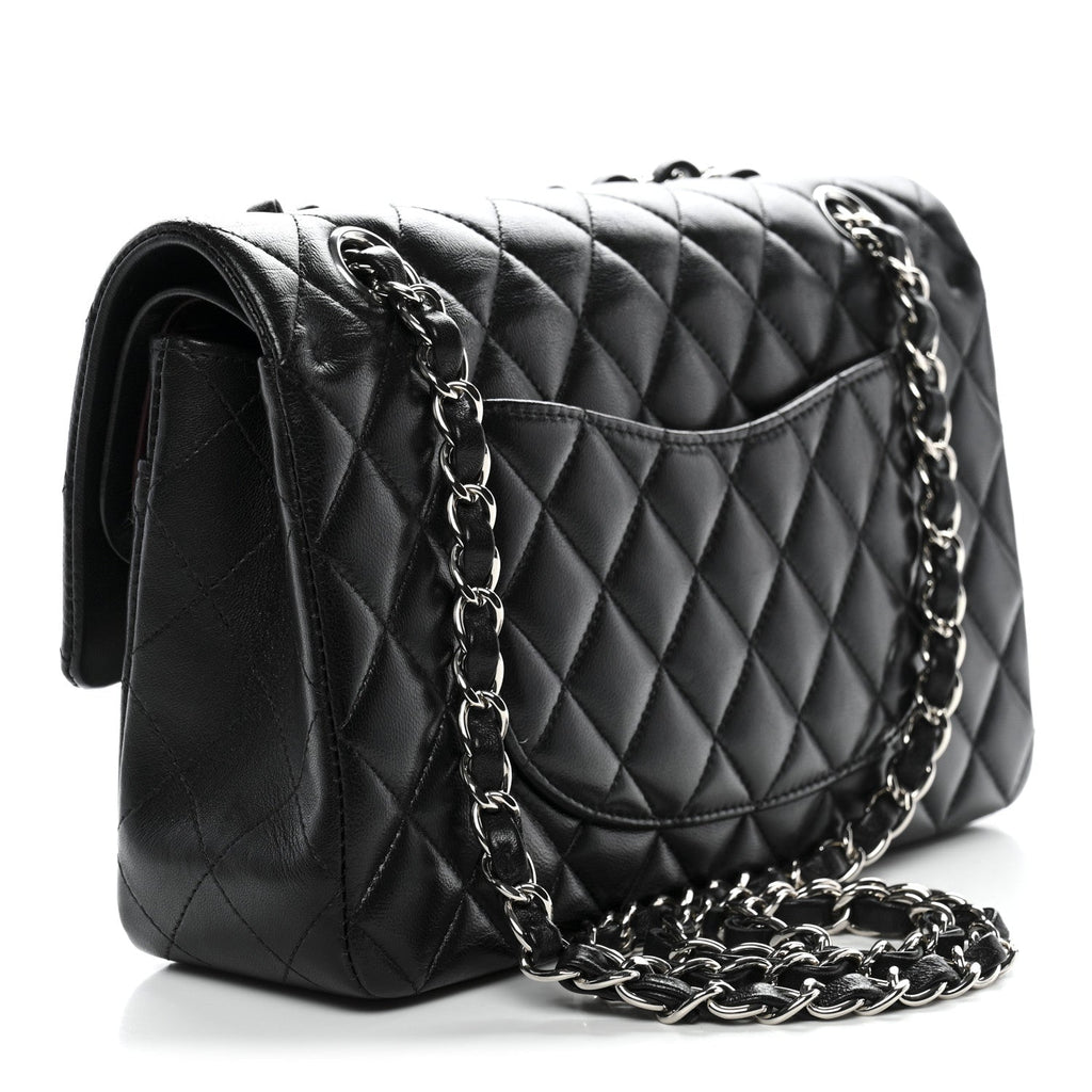 Chanel Lambskin Quilted Medium Double Flap Black