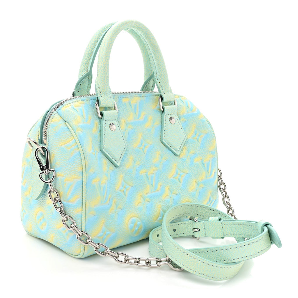 Louis Vuitton Empreinte Monogram Summer Stardust Speedy 20 Water Green