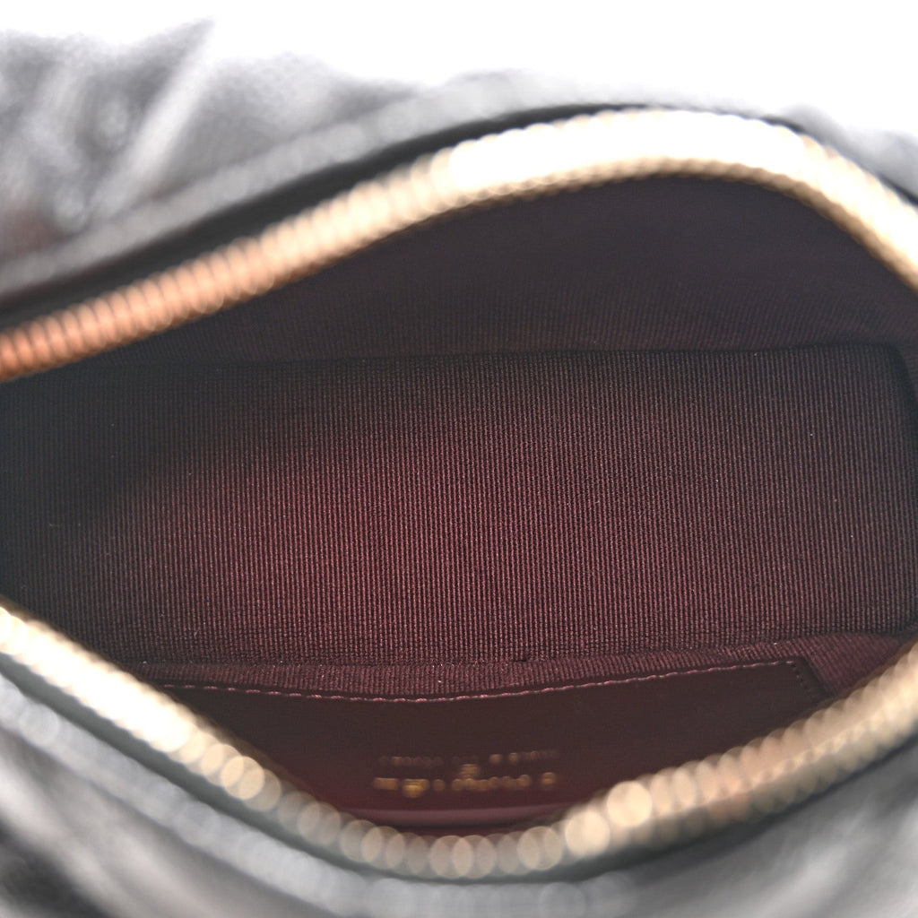 Chanel Caviar Quilted Hobo Clutch With Chain  Black