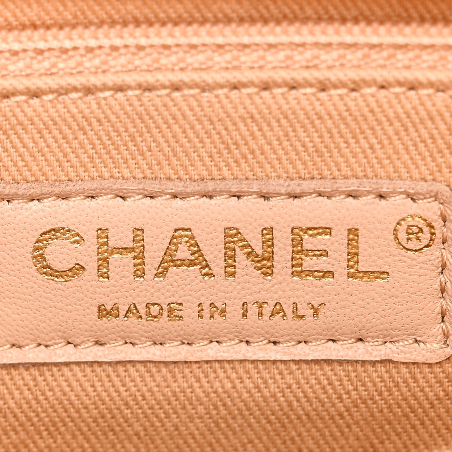 Chanel Calfskin Chevron Quilted Medium Coco Handle Flap Beige