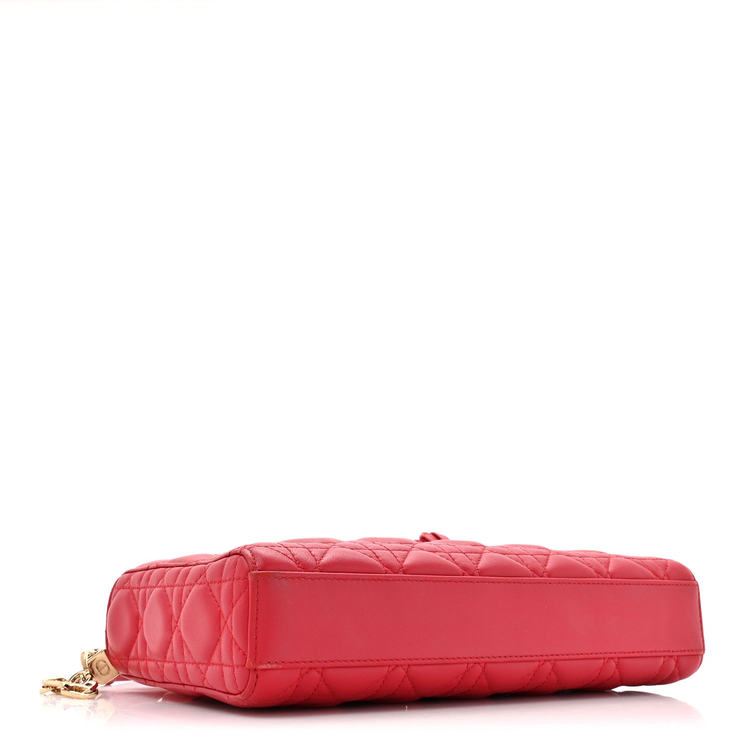 Christian Dior Lambskin Cannage Medium Lady D-Joy Red