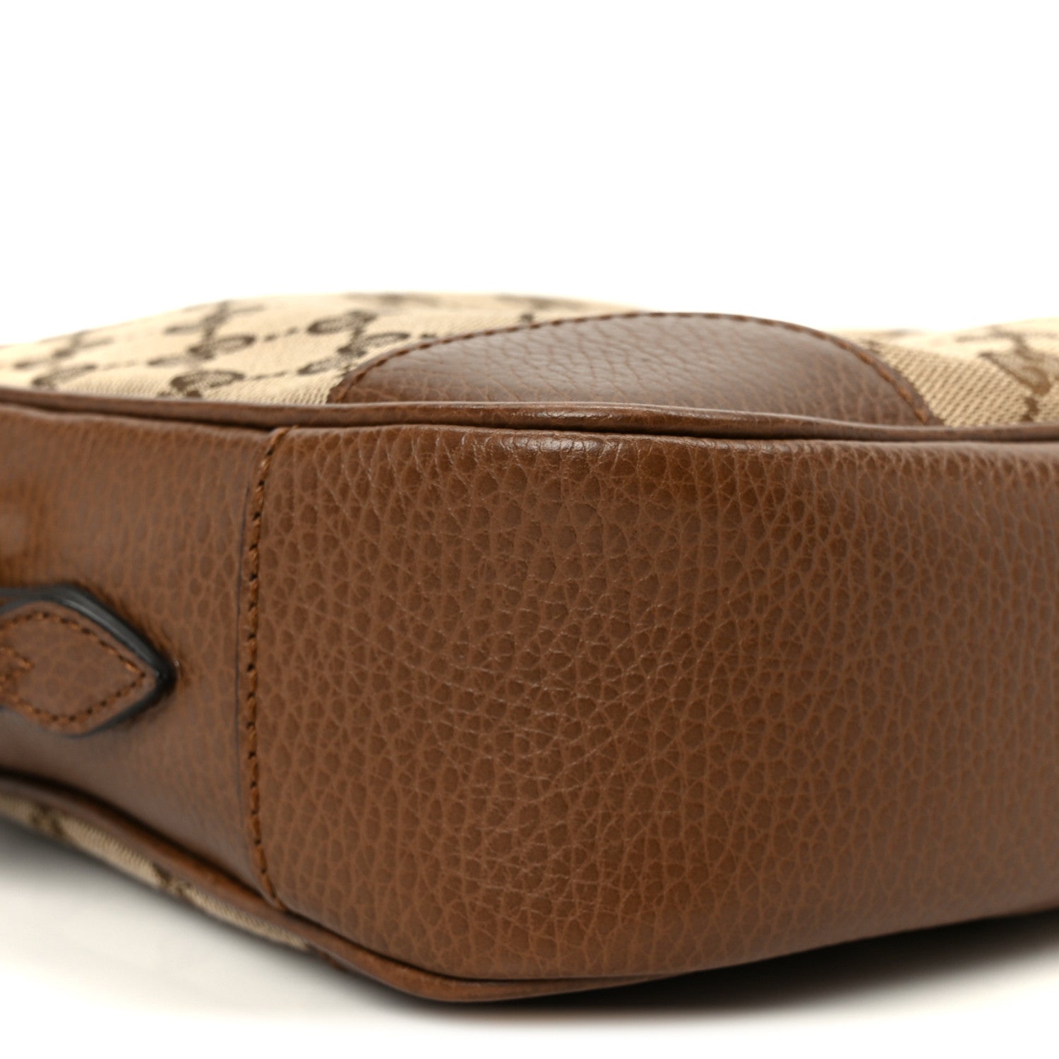 Gucci Monogram Mini Bree Messenger Bag Beige Tabacco