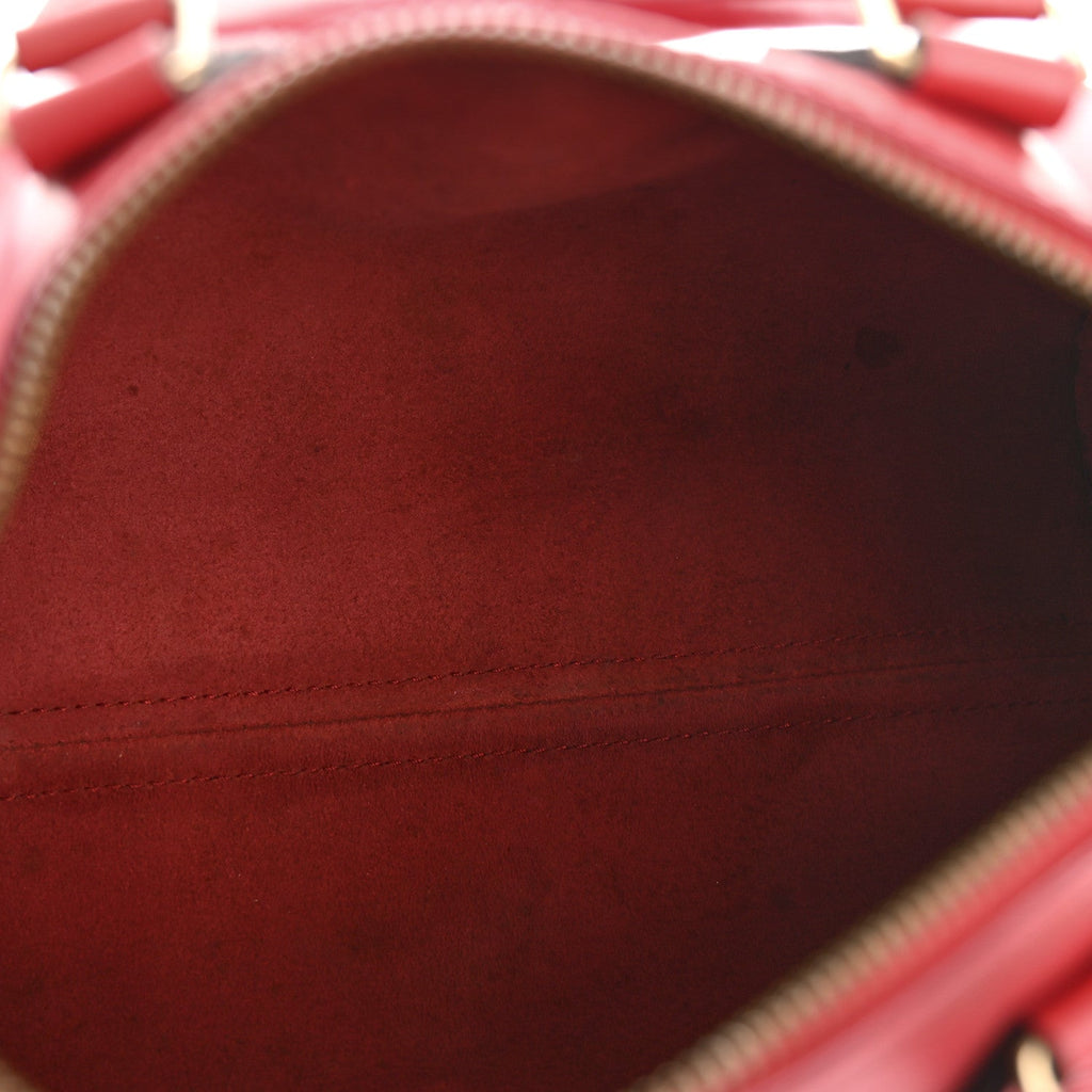 Louis Vuitton Epi Speedy 25 Castillan Red