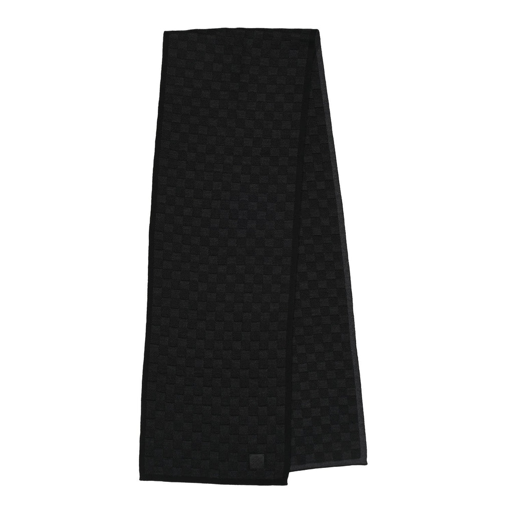 Louis Vuitton Wool Neo Petit Damier Scarf Anthracite