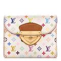 Louis Vuitton Monogram Multicolor Joey Wallet White Litchi