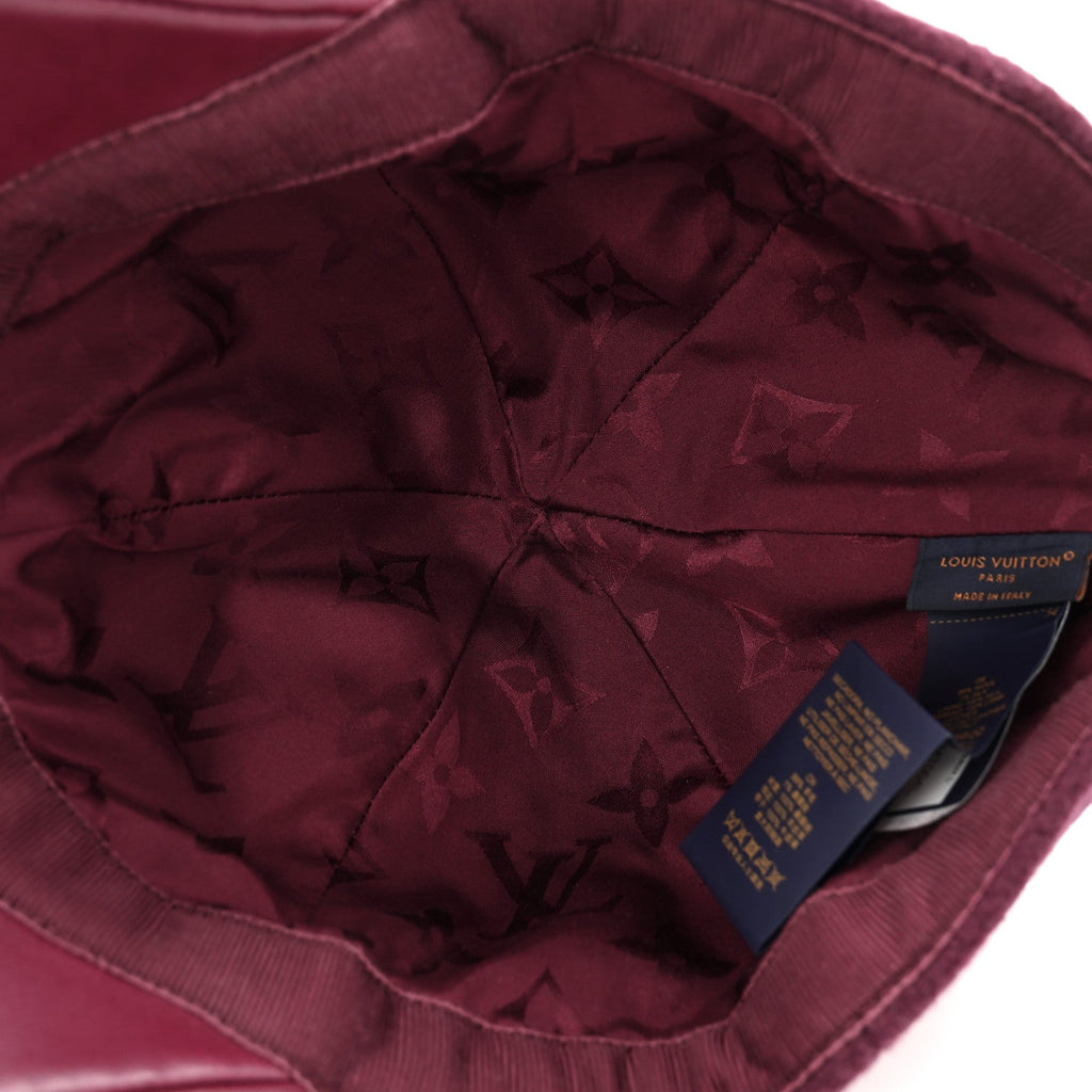 Louis Vuitton Wool Silk Monogram Endless Cap L Bordeaux
