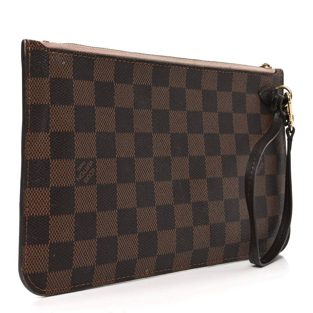 Louis Vuitton Damier Ebene Neverfull MM GM Pochette Rose Ballerine