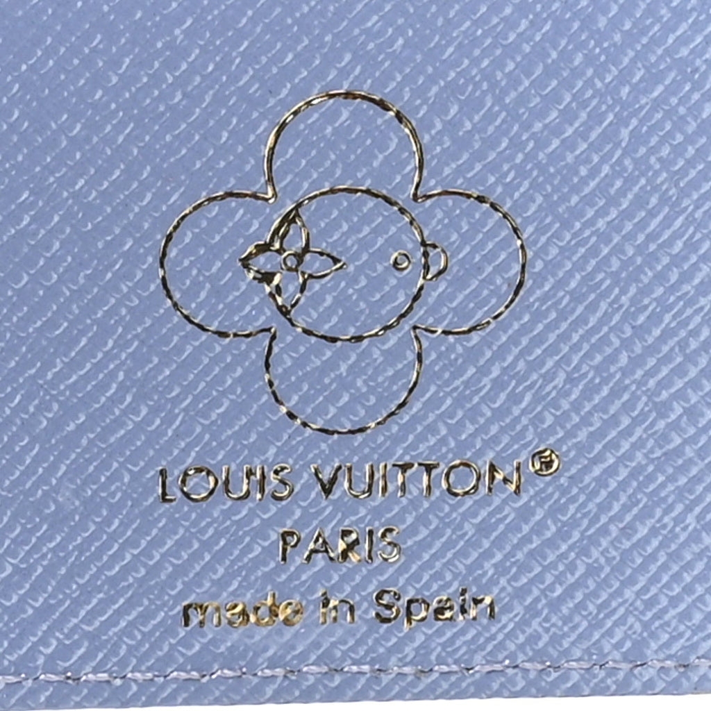 Louis Vuitton Monogram Magnet Vivienne Card Holder Blue Frost
