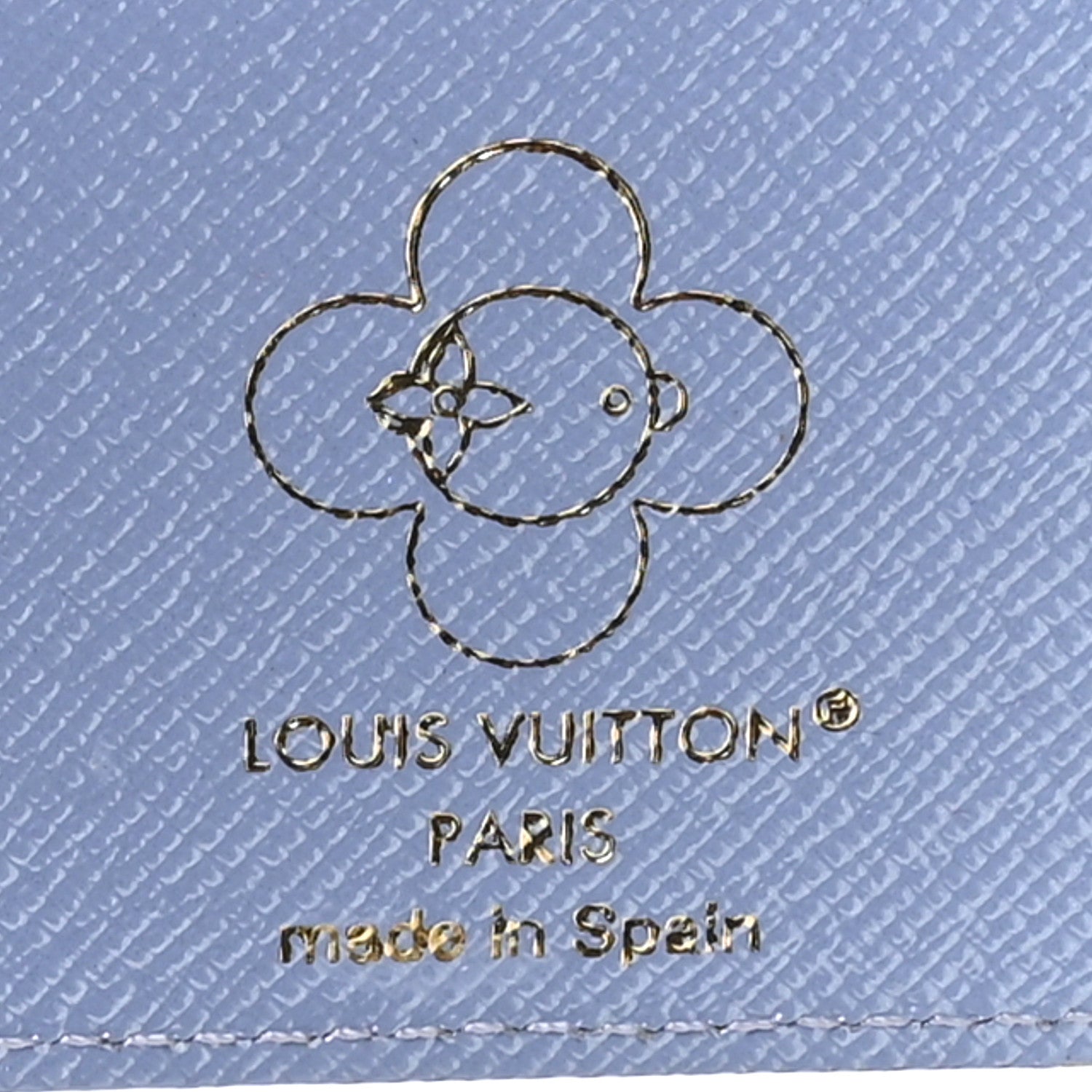 Louis Vuitton Monogram Magnet Vivienne Card Holder Blue Frost
