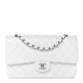 Chanel Caviar Quilted Medium Double Flap White