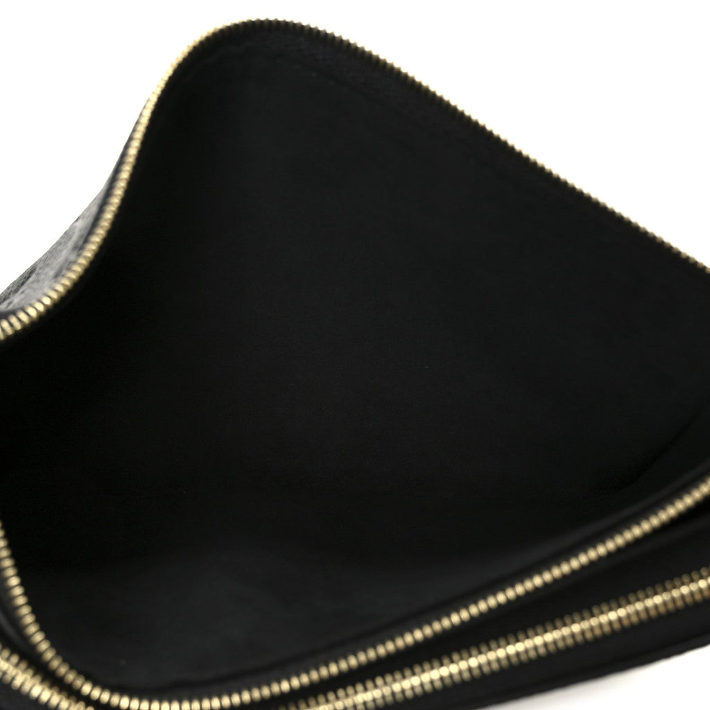 Louis Vuitton Empreinte Double Zip Pochette Black
