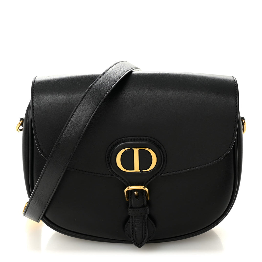 Christian Dior Box Calfskin Medium Bobby Flap Black