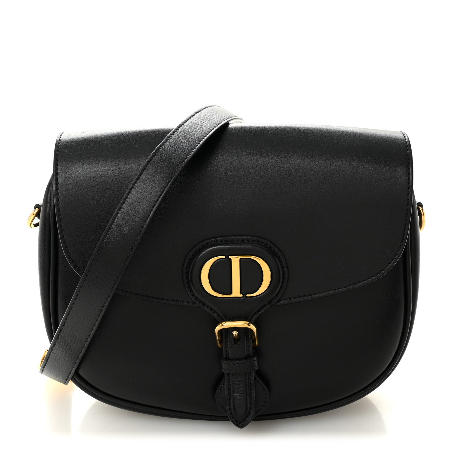 Christian Dior Box Calfskin Medium Bobby Flap Black