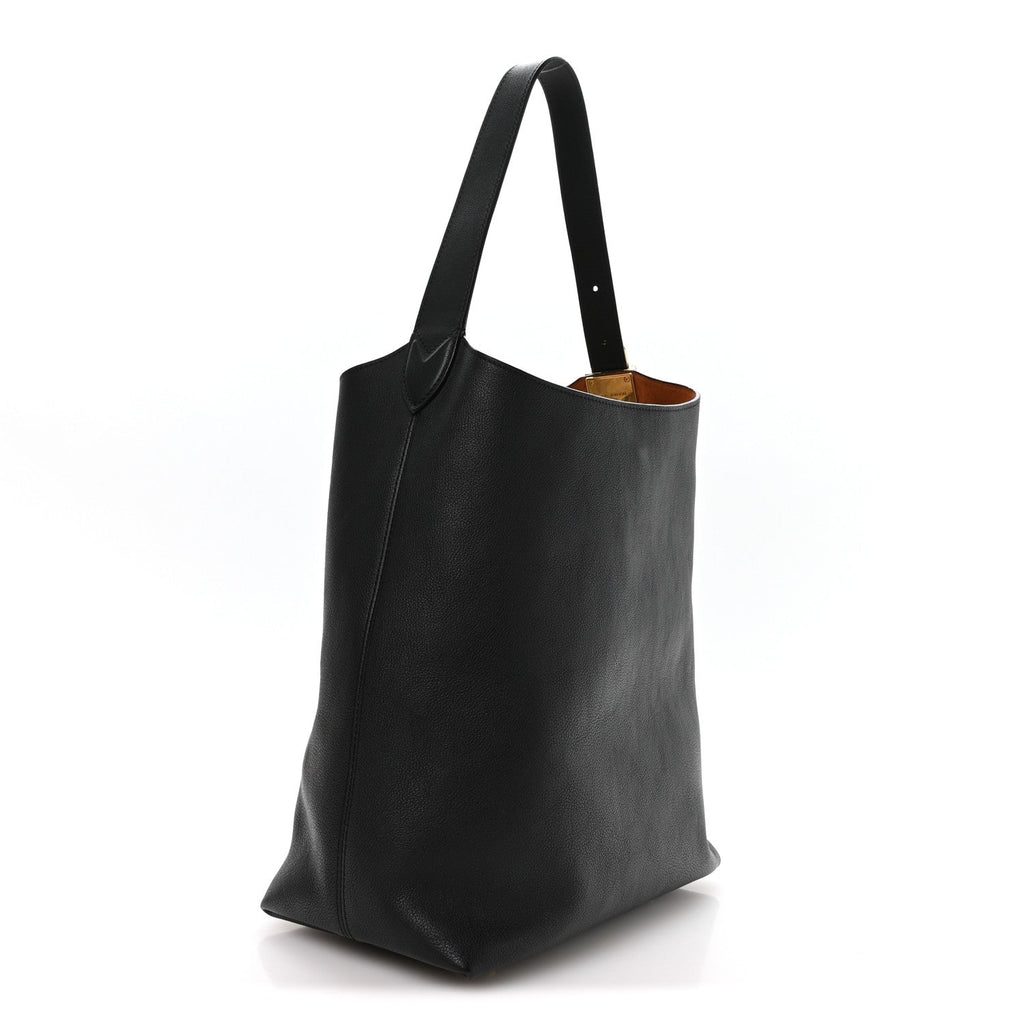 Louis Vuitton Grained Calfskin Low Key Hobo MM Black