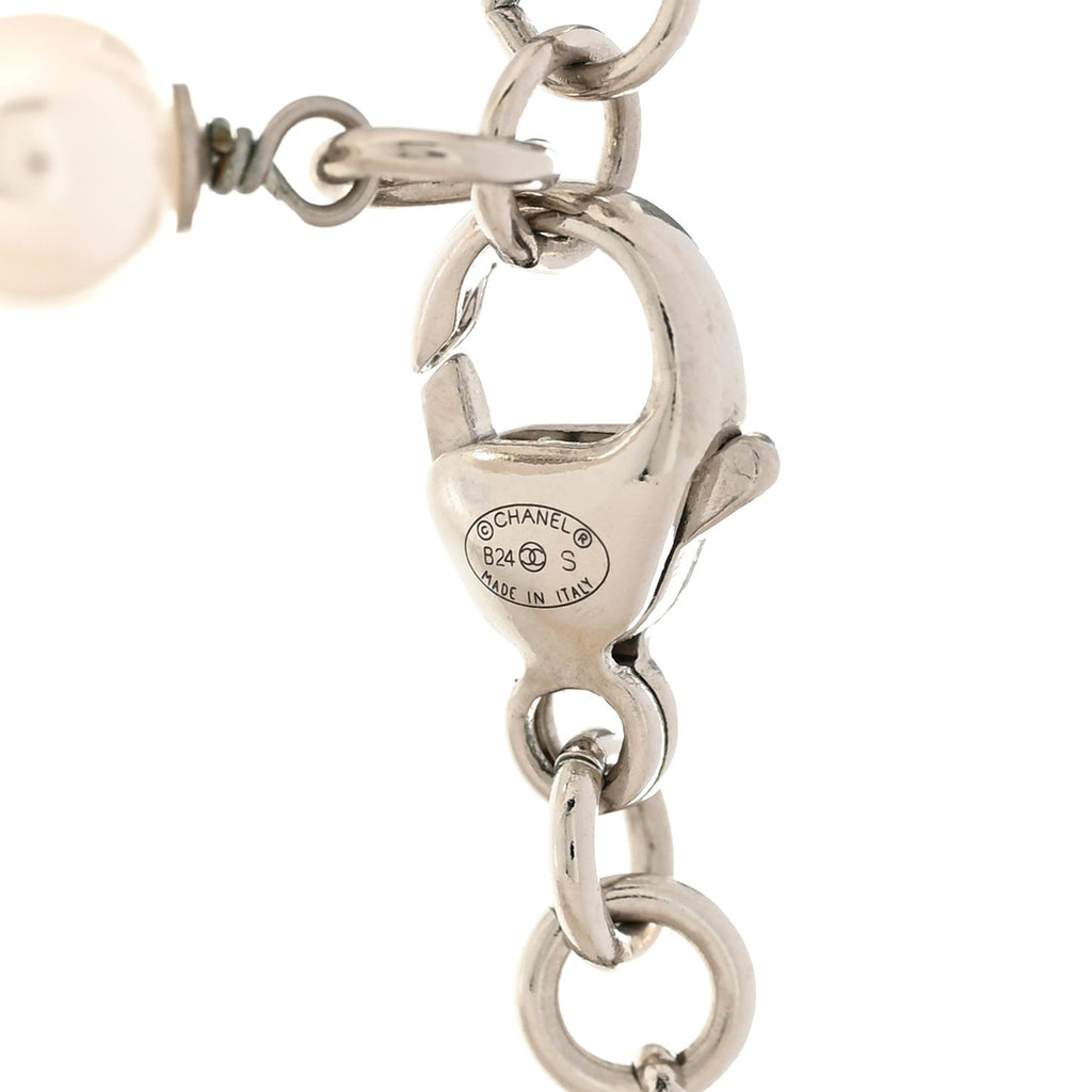 Ruthenium Crystal Square CC Lariat Necklace