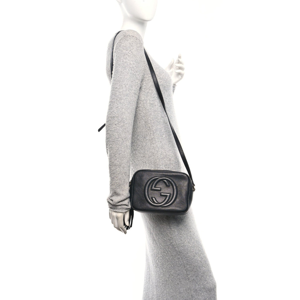 Gucci Pebbled Calfskin Small Soho Disco Bag Black