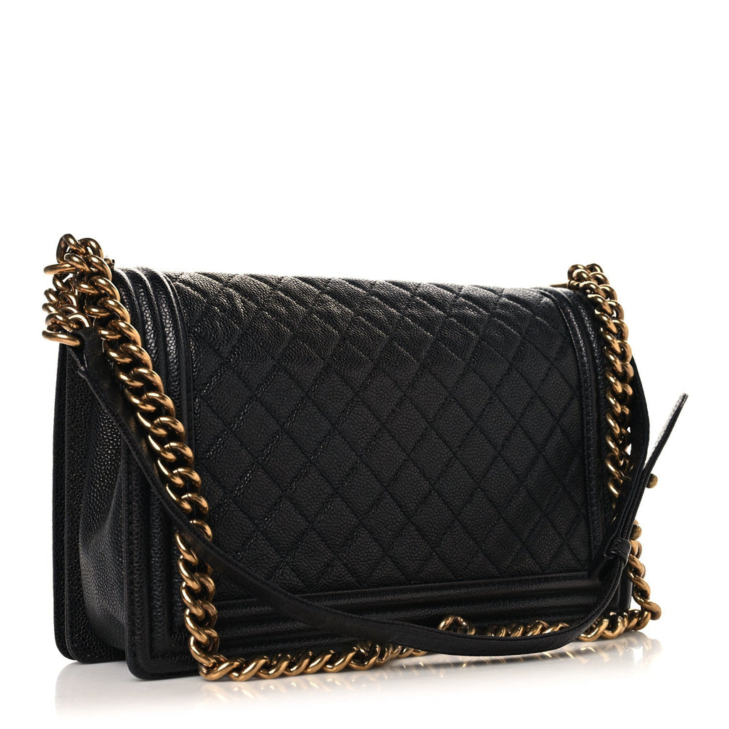 Chanel Caviar Quilted New Medium Boy Flap Black