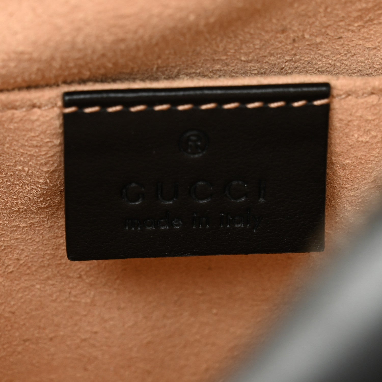 Gucci Calfskin Matelasse Small GG Marmont Chain Shoulder Bag Black