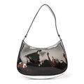 Prada Spazzolato Concert Printed Cleo Shoulder Bag Argento