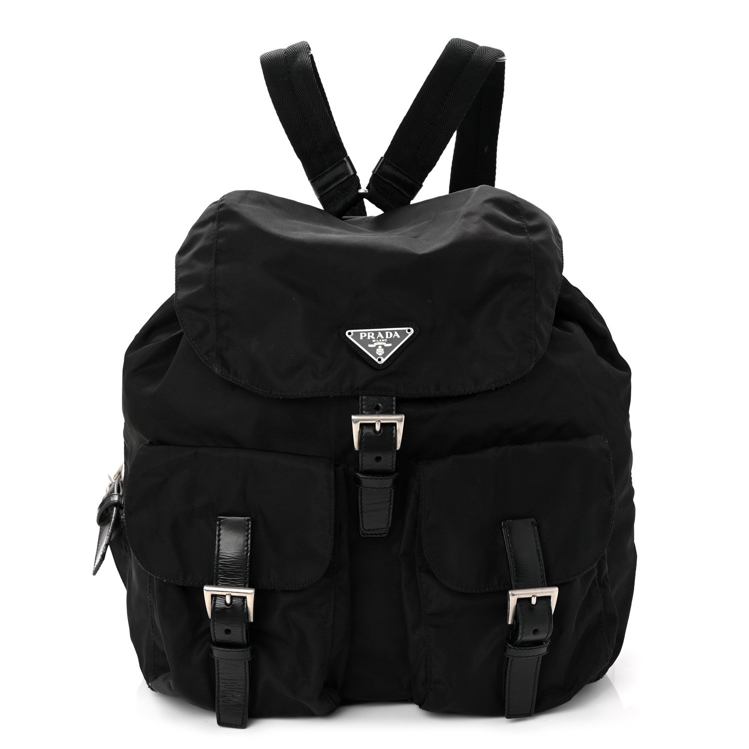 Prada Nylon Vela Medium Backpack Black