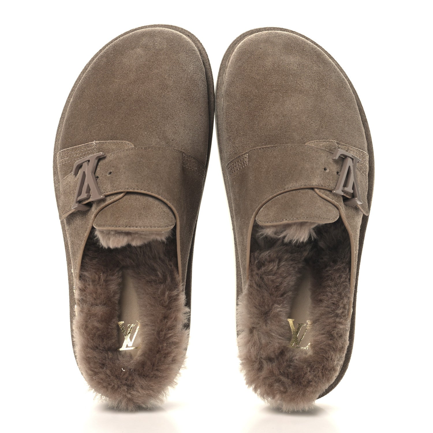 Louis Vuitton Monogram Fur LV Easy Mule 6 Brown