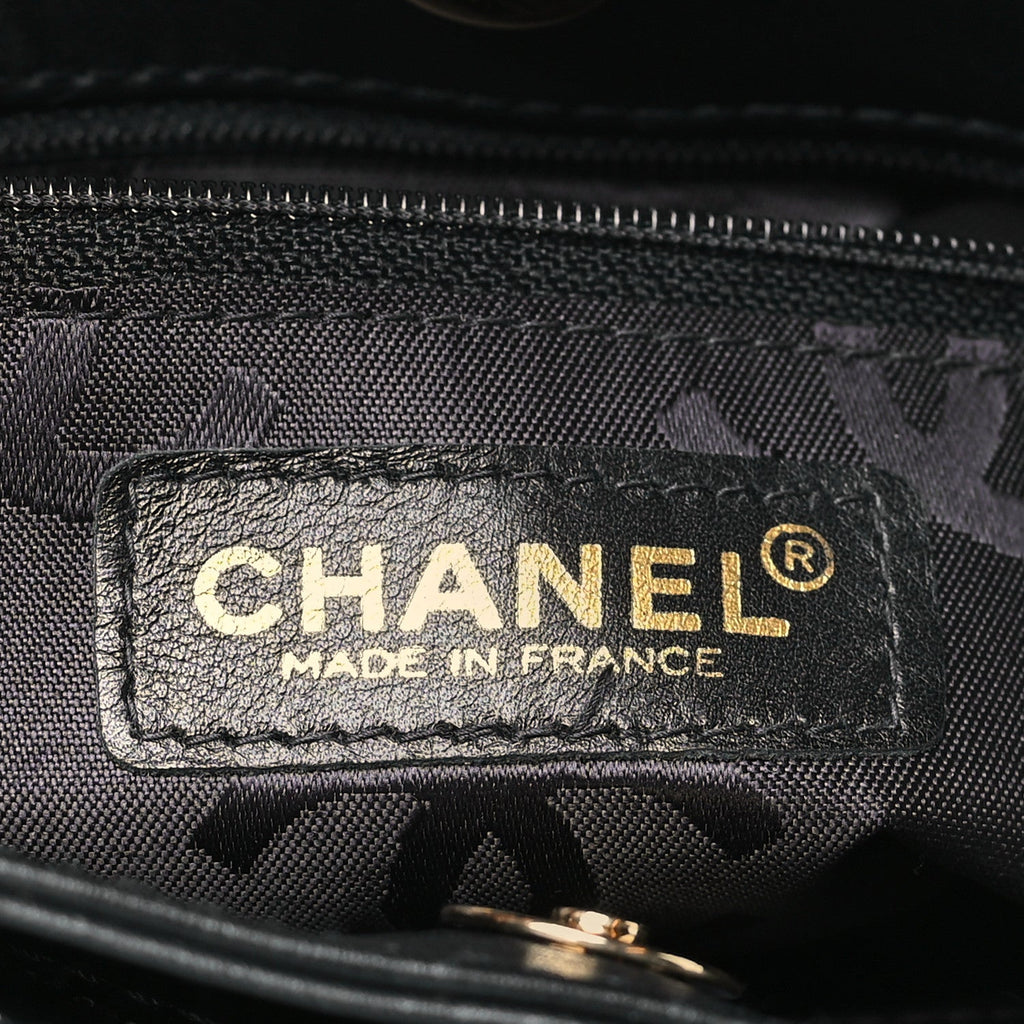 Chanel Calfskin Stitch Small Surpique Tote Black