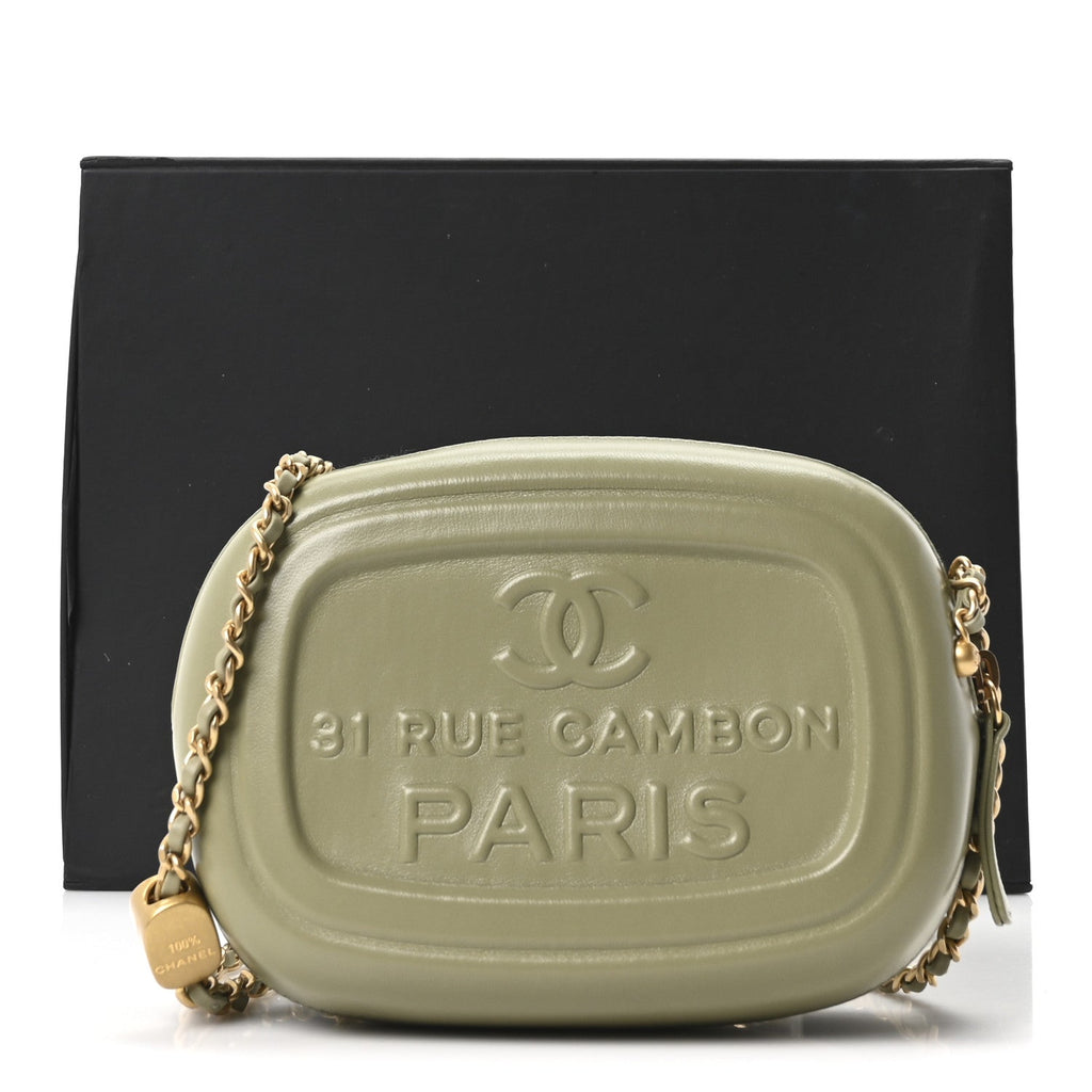 Chanel Lambskin Savon De Marseille Mini Camera Bag Khaki