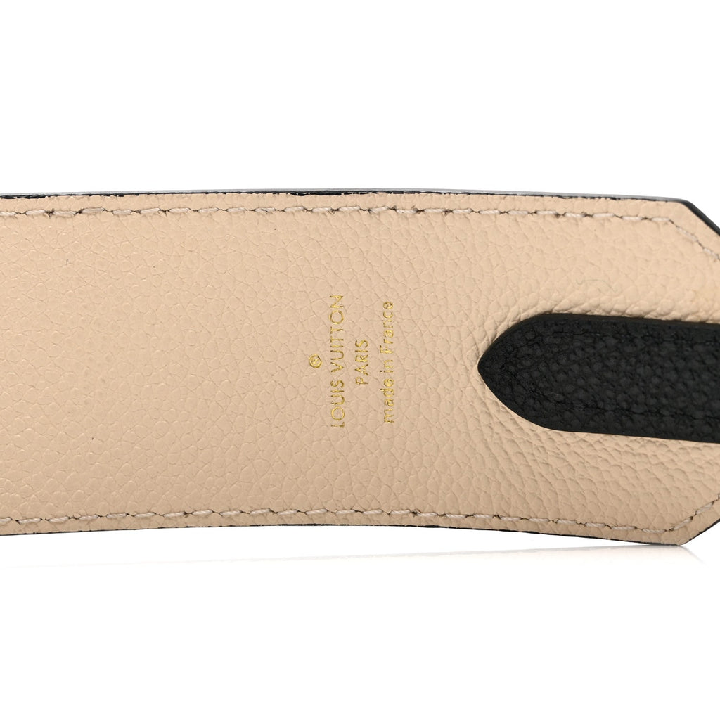 Louis Vuitton Empreinte Monogram Bandouliere Shoulder Strap Black Beige