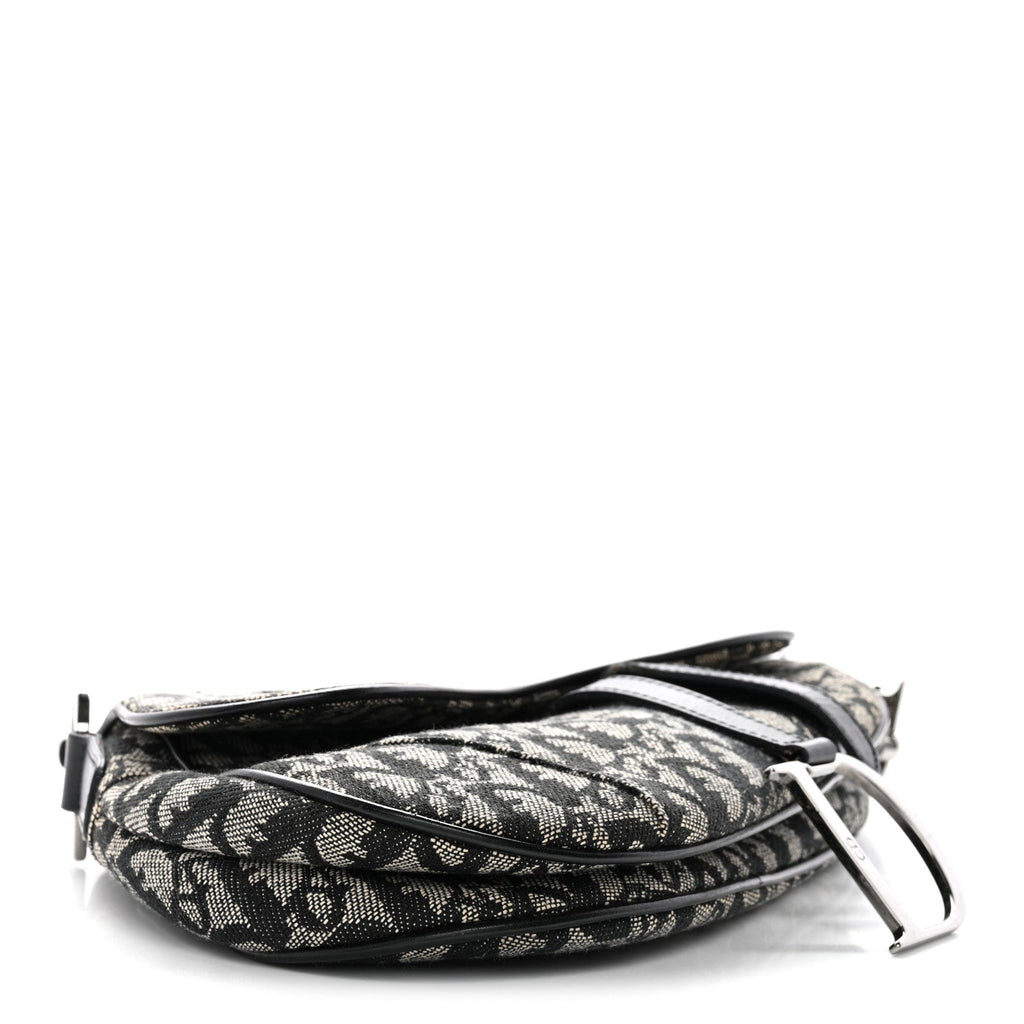 Christian Dior Monogram Saddle Bag Black