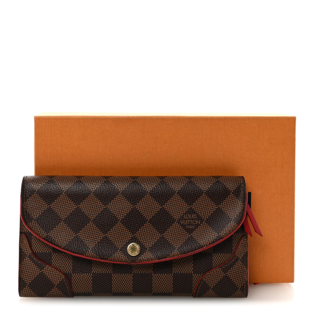 Louis Vuitton Damier Ebene Caissa Wallet Cherry