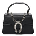 Gucci Dollar Calfskin Crystal Mini Dionysus Top Handle Bag Black Crystal