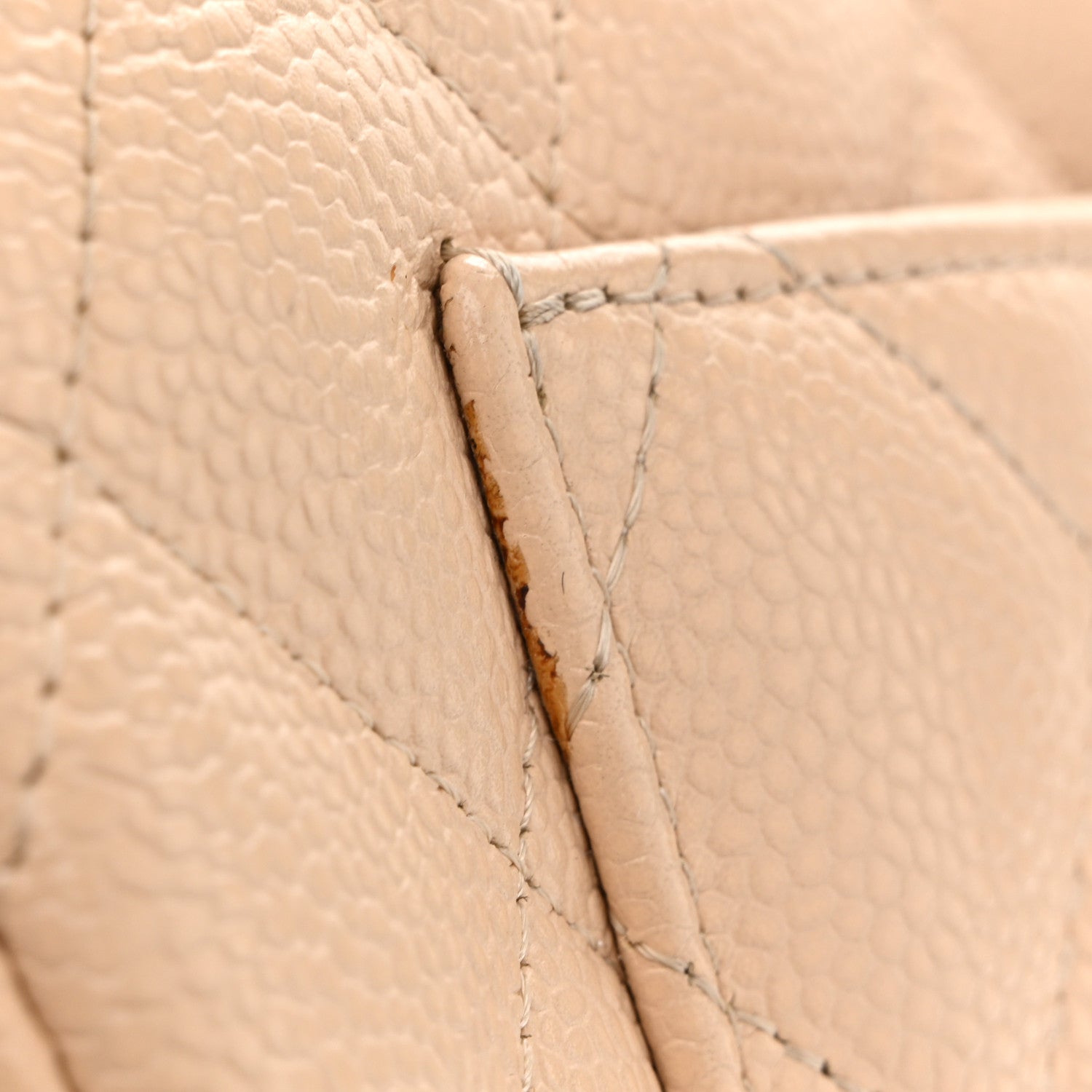 Chanel Caviar Quilted Jumbo Single Flap Beige Clair