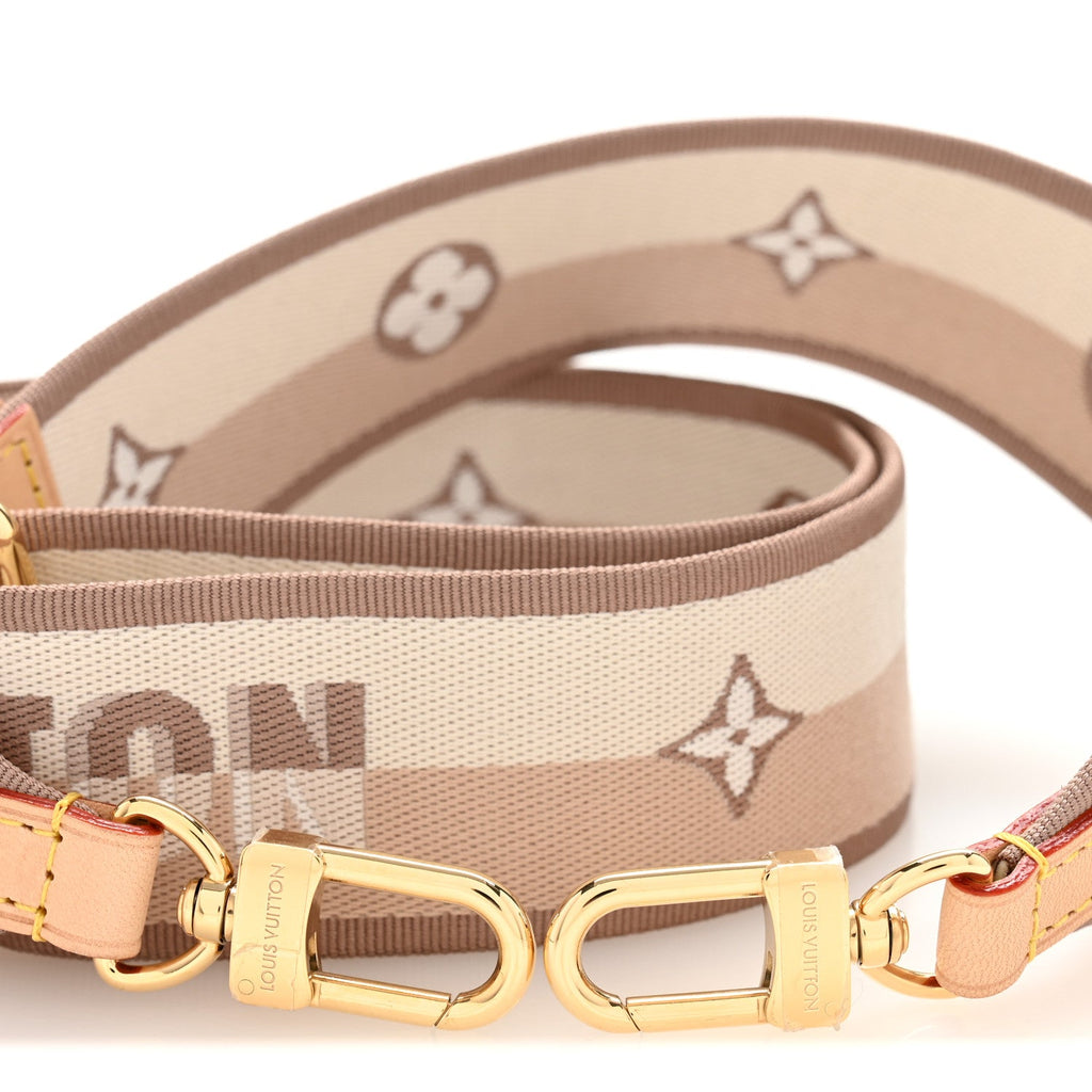 Louis Vuitton Jacquard Speedy Bandouliere 20 Shoulder Strap Beige
