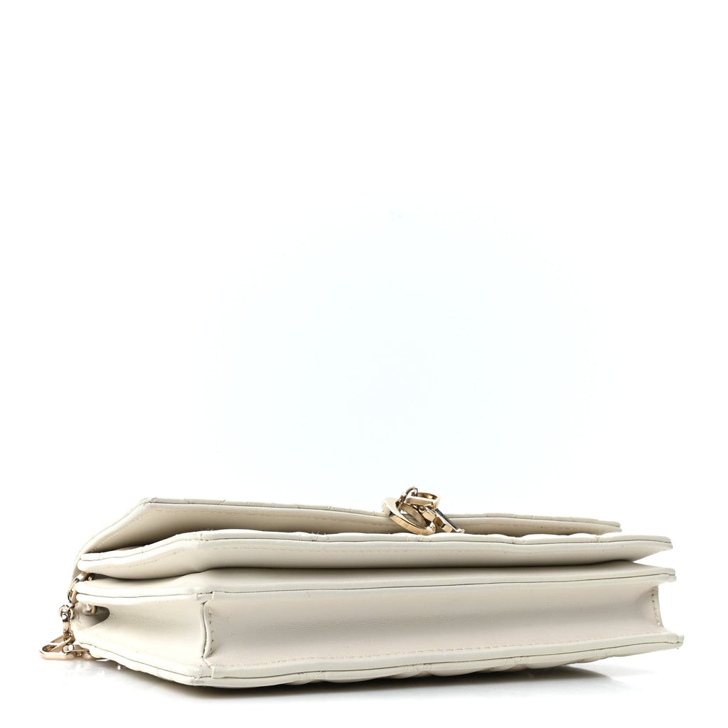 Christian Dior Lambskin Cannage Mini My Dior Bag Latte