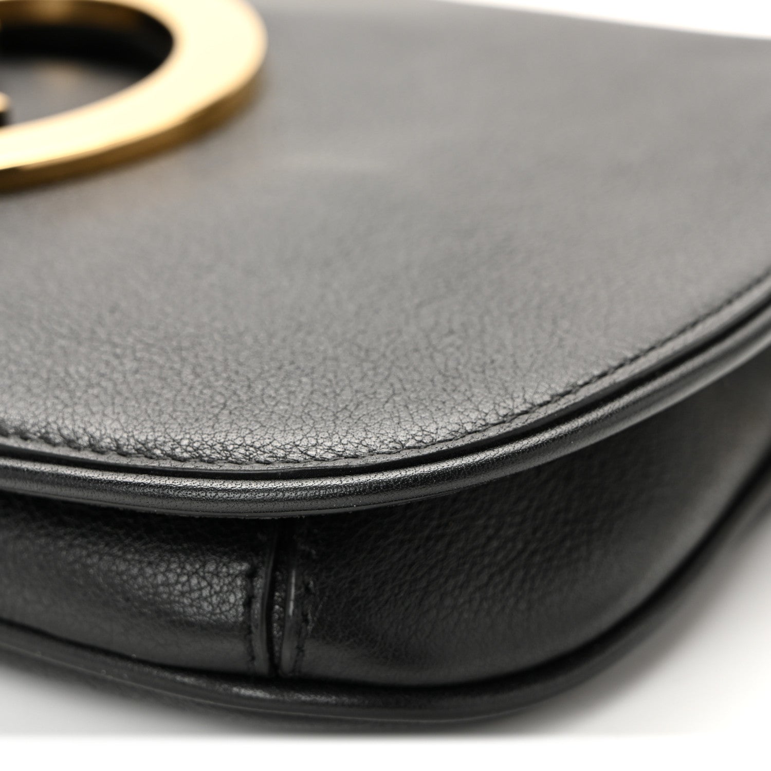 Gucci Roxy Calfskin Blondie Chain Shoulder Flap Bag Black