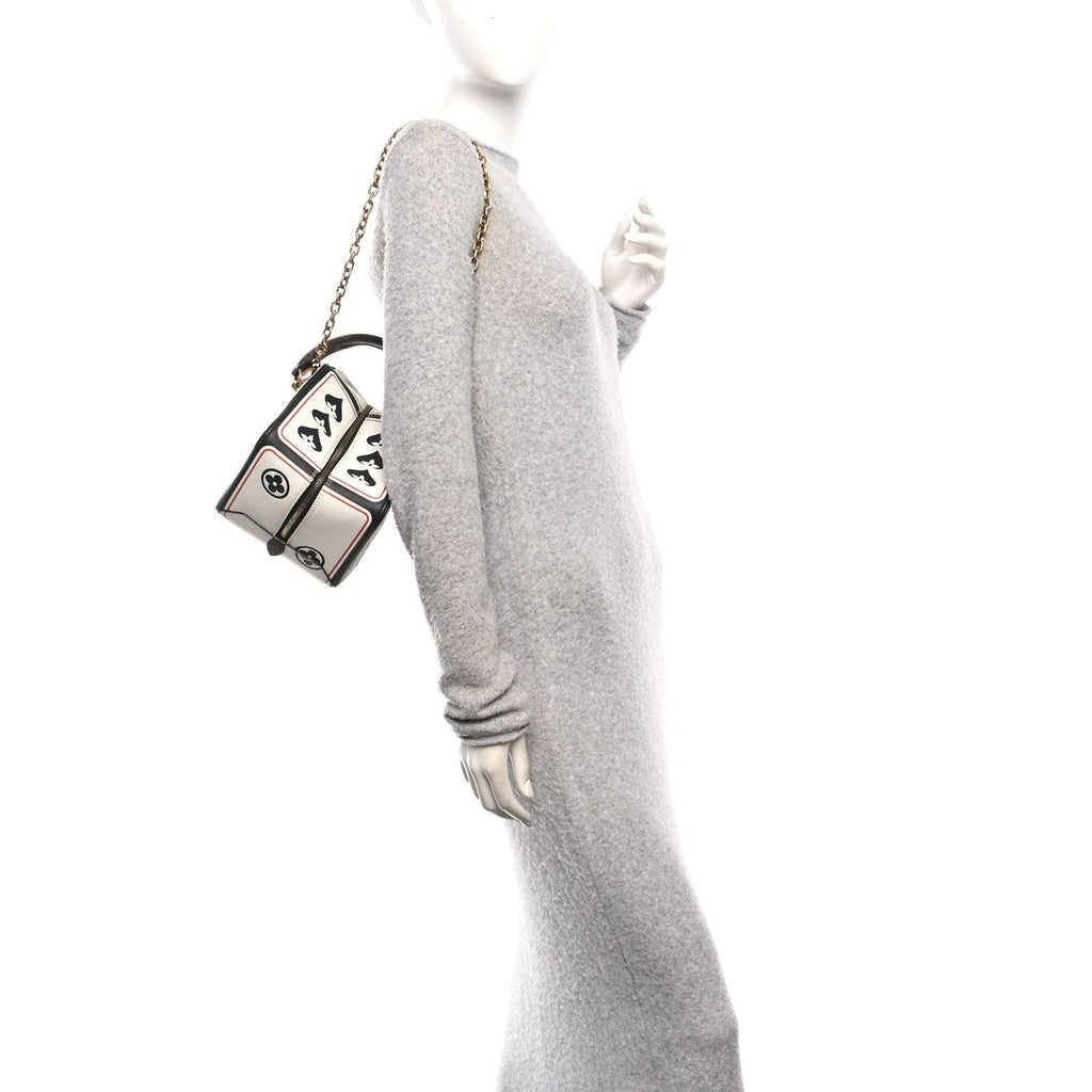 Louis Vuitton Taurillon Game On Square Dice Bag White