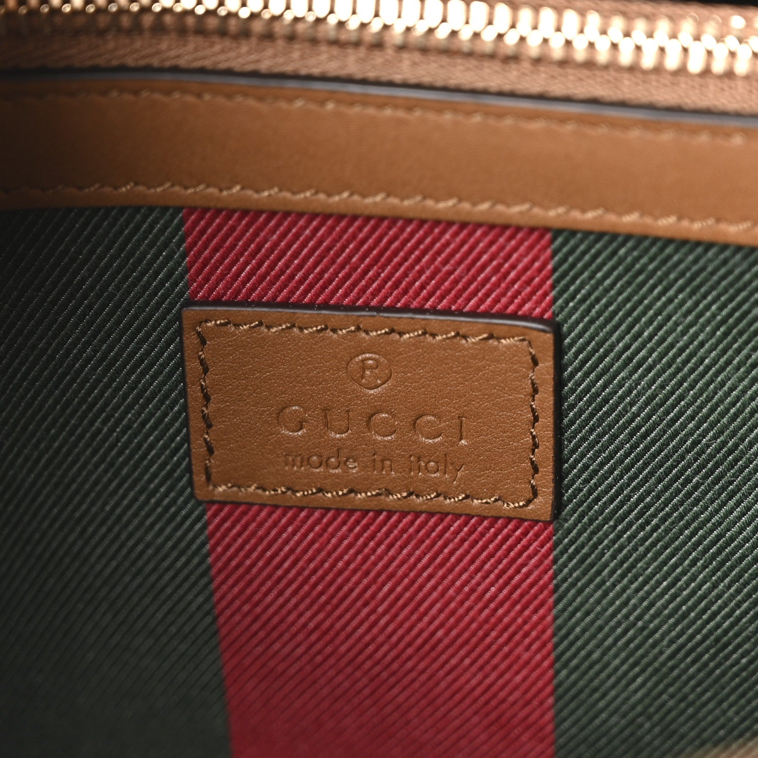Gucci GG Icon Monogram Padlock Shoulder Bag Beige Dark Brown