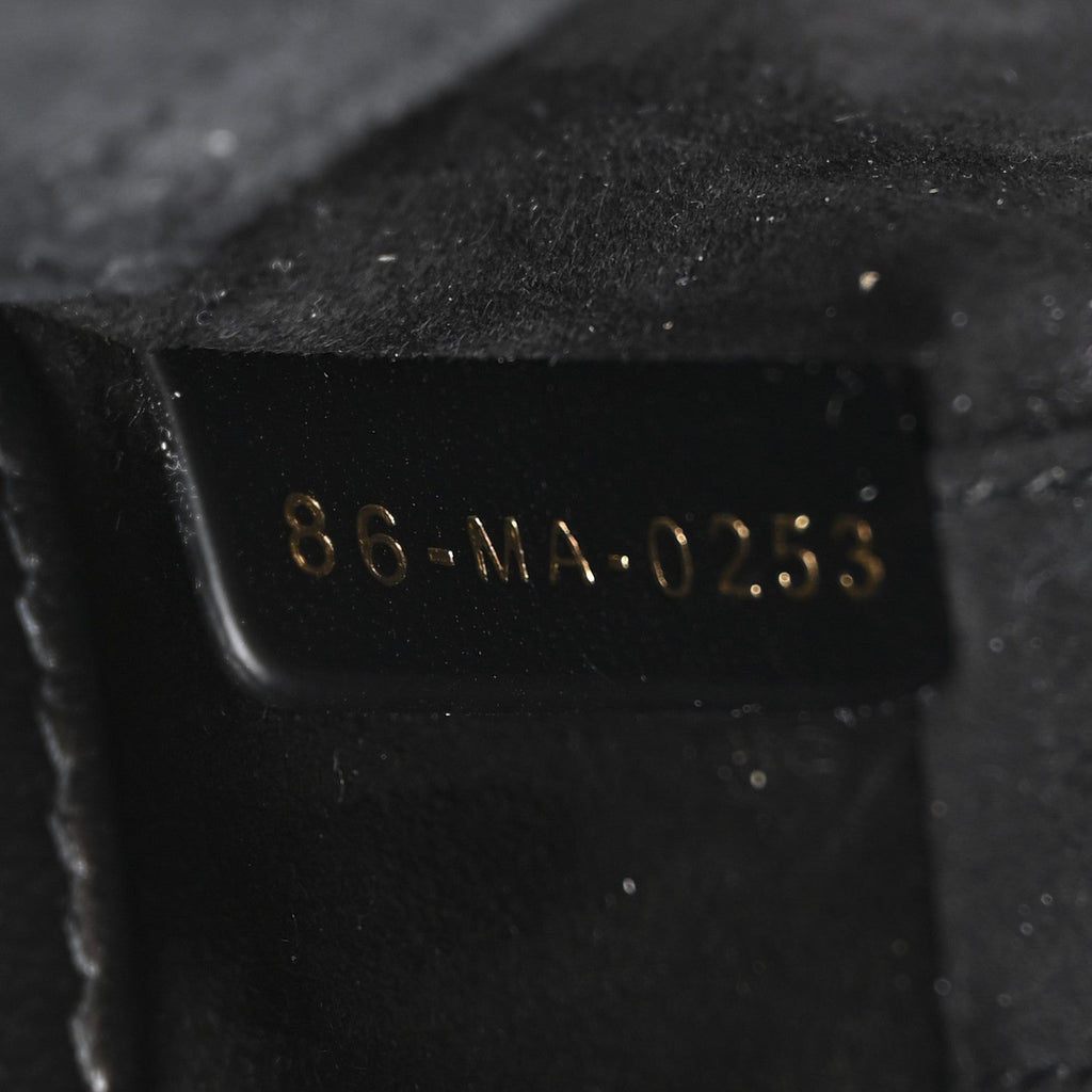 Christian Dior Lambskin Cannage Micro Lady D-Joy Black
