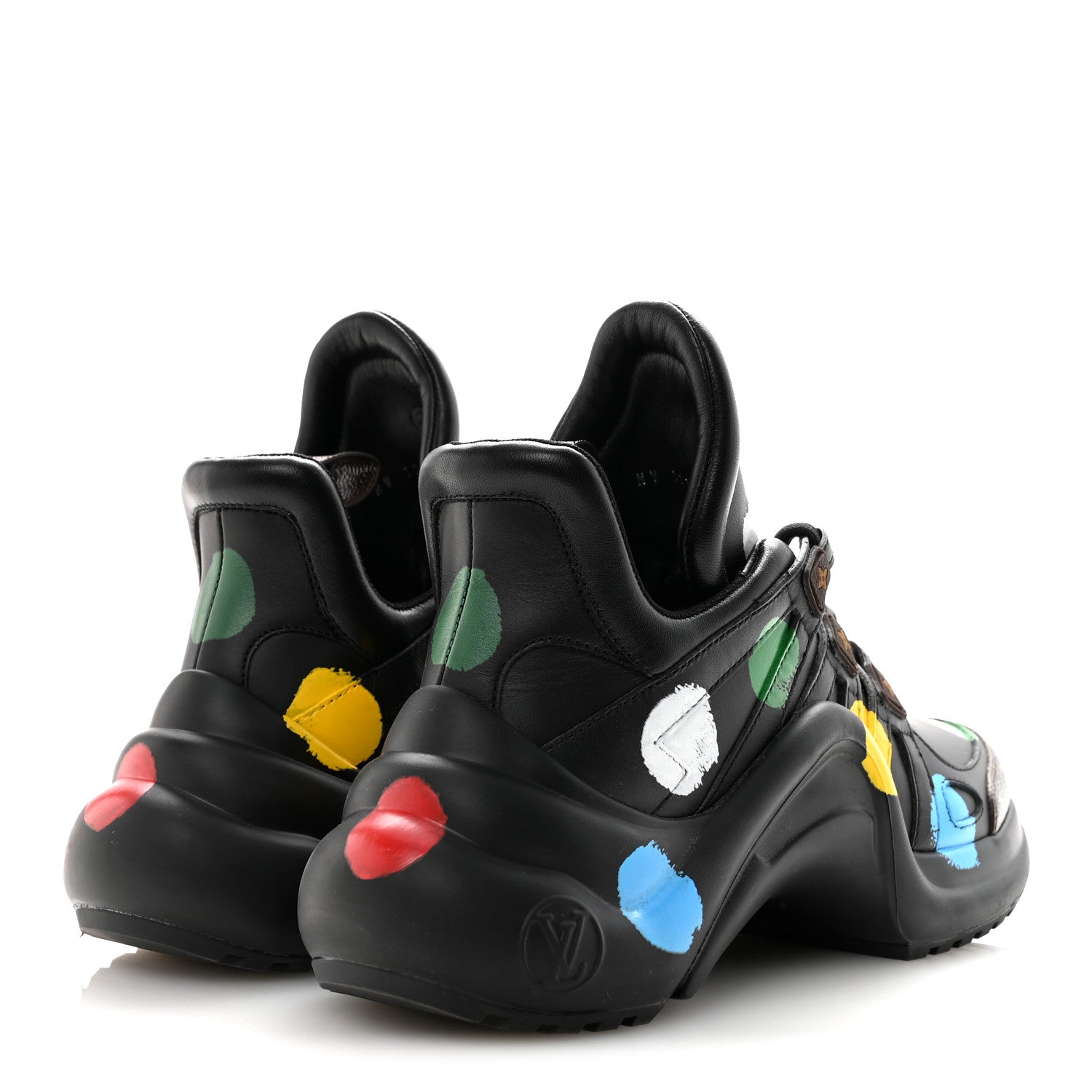 Louis Vuitton X YK Calfskin Patent Monogram Archlight Sneakers 37 Black
