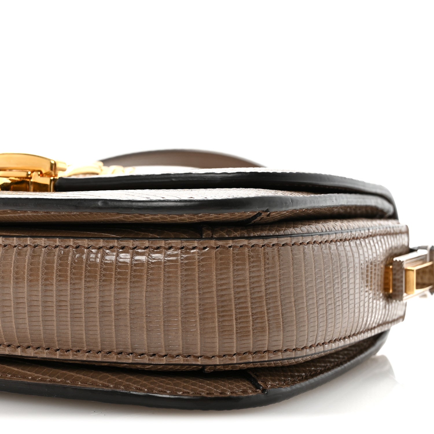 Gucci Lizard Mini Sylvie 1969 Messenger Bag Taupe