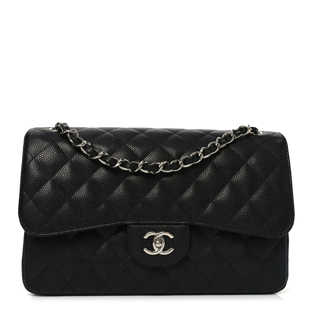 Chanel Caviar Quilted Jumbo Double Flap Black