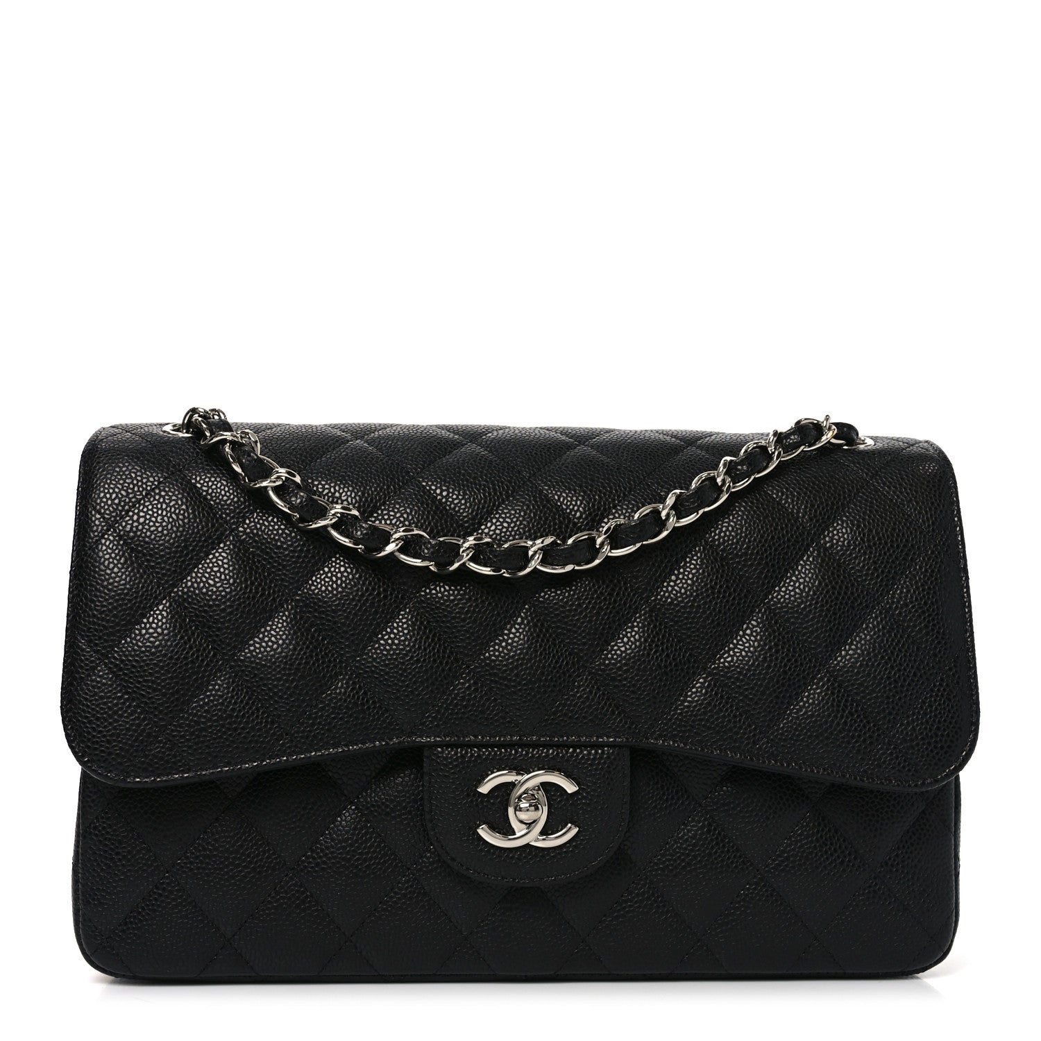 Chanel Caviar Quilted Jumbo Double Flap Black