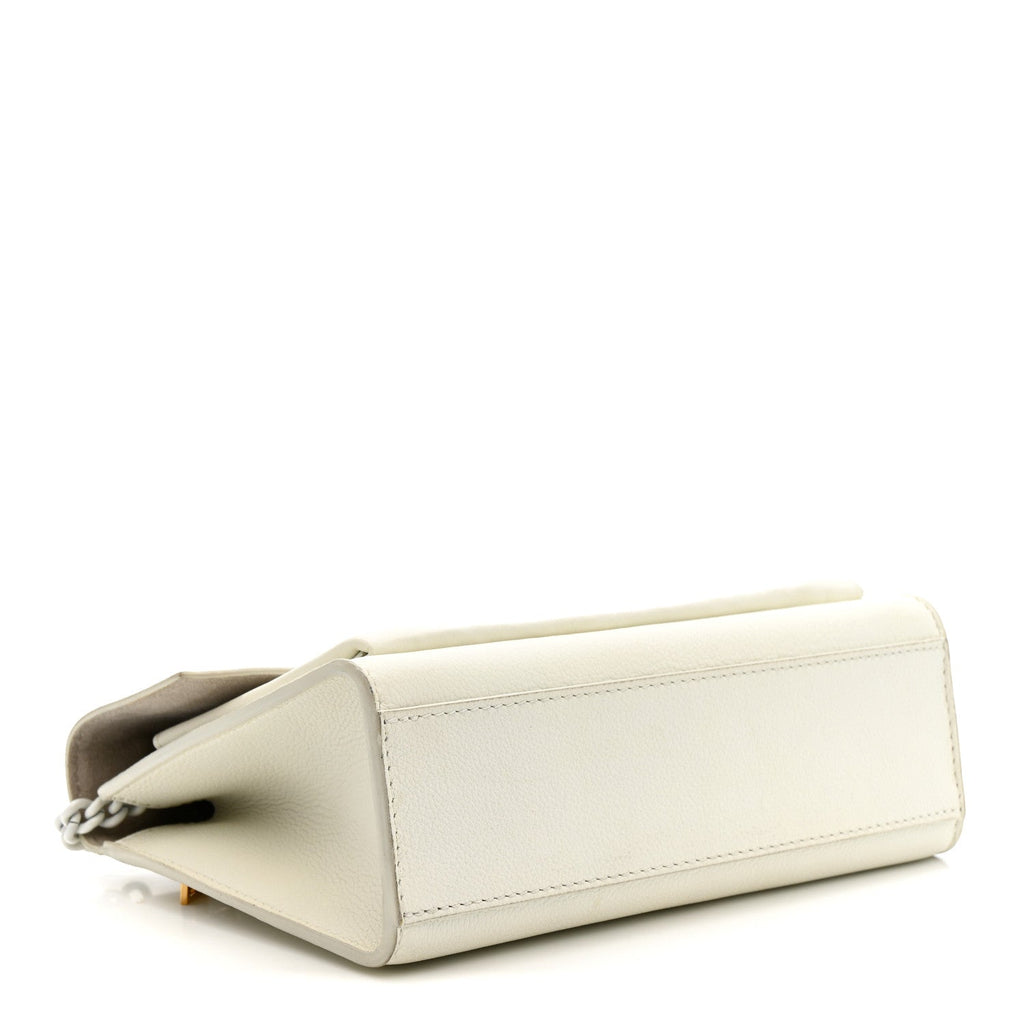 Louis Vuitton Soft Calfskin Mylockme Chain Bag BB White