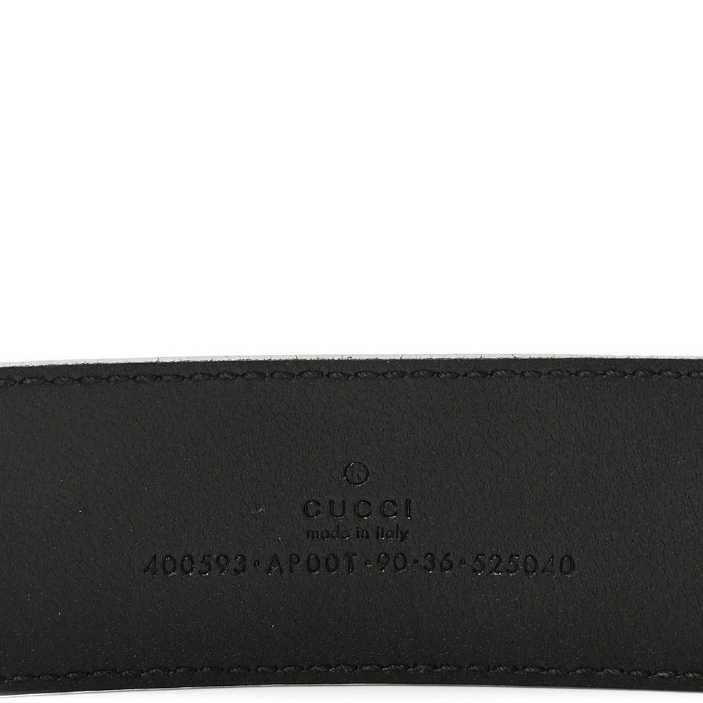Gucci Calfskin Double G 40mm Belt 90 36 Black