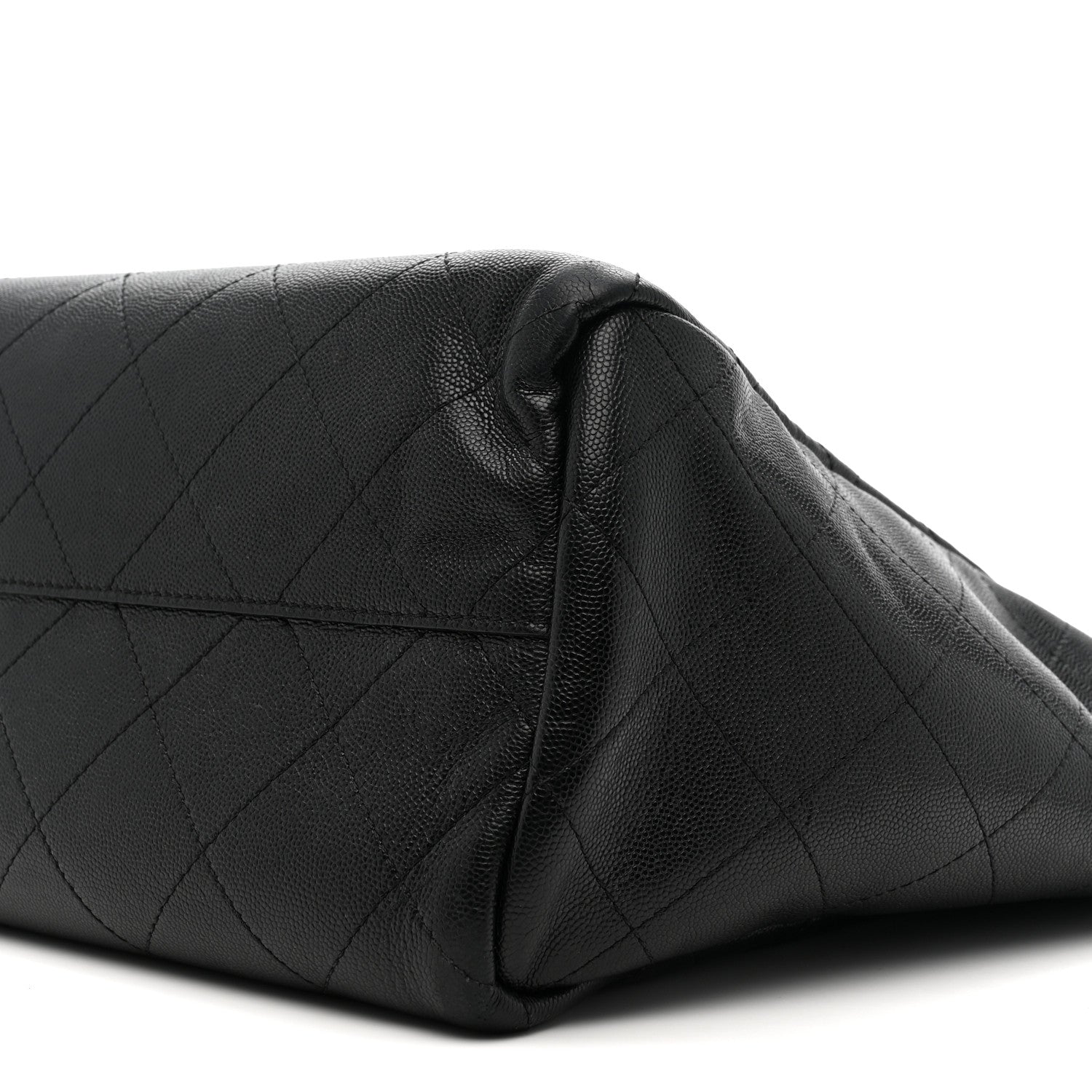 Chanel Caviar Stitched Large Lady Coco Shopping Tote Black