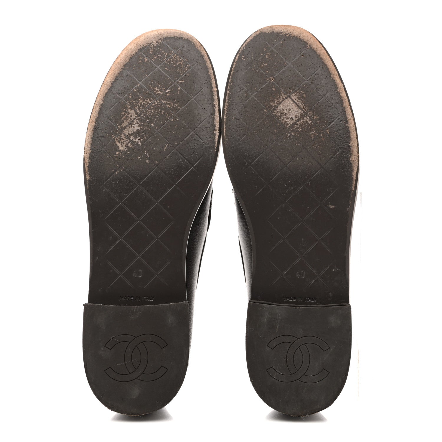 Lambskin Quilted CC Turnlock Loafers 40 Dark Brown