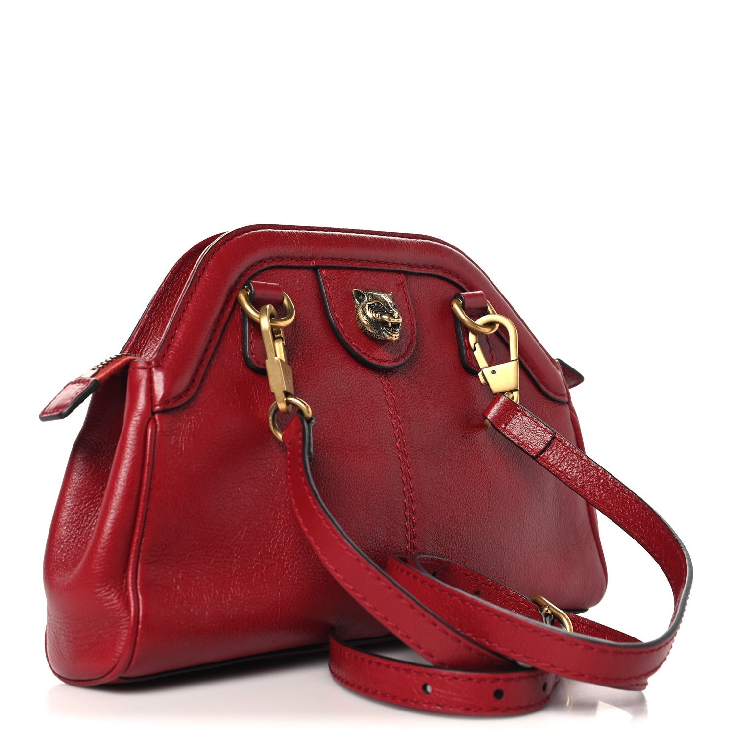 Gucci Piuma Lux Calfskin Small Re(Belle) Crossbody Bag Romantic Cerise