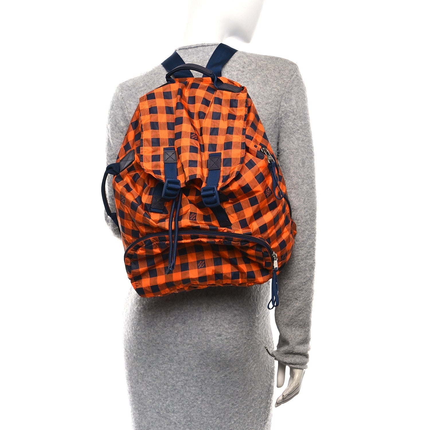 Louis Vuitton Nylon Damier Masai Adventure Practical Backpack Orange